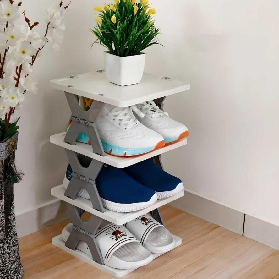 "Smart Foldable Shoes Rack – 4 Tier" Pack of 1
