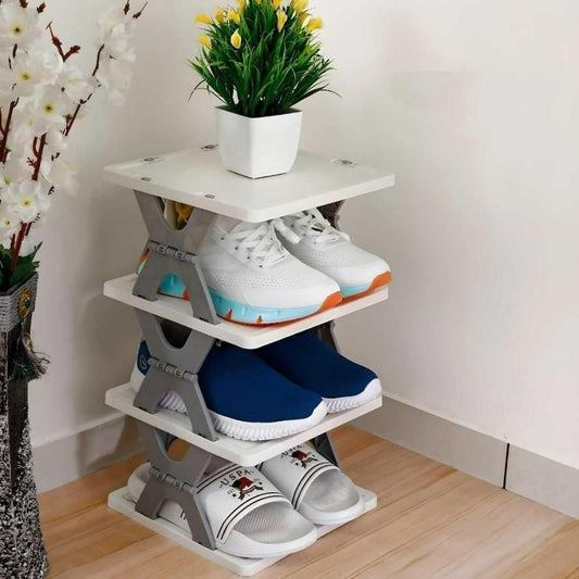 "Smart Foldable Shoes Rack – 4 Tier" Pack of 1